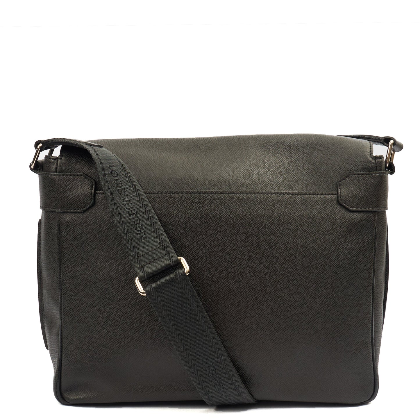 Louis Vuitton Cross Body District PM Messenger in Black, Calfskin Leather — Top View