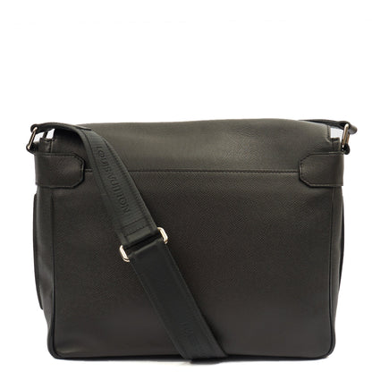 Louis Vuitton Cross Body District PM Messenger in Black, Calfskin Leather — Top View