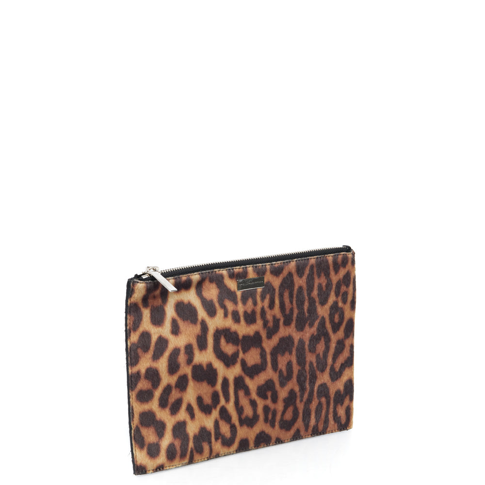 Stella McCartney Clutch Zip Pouch in Print, Fabric — Side View