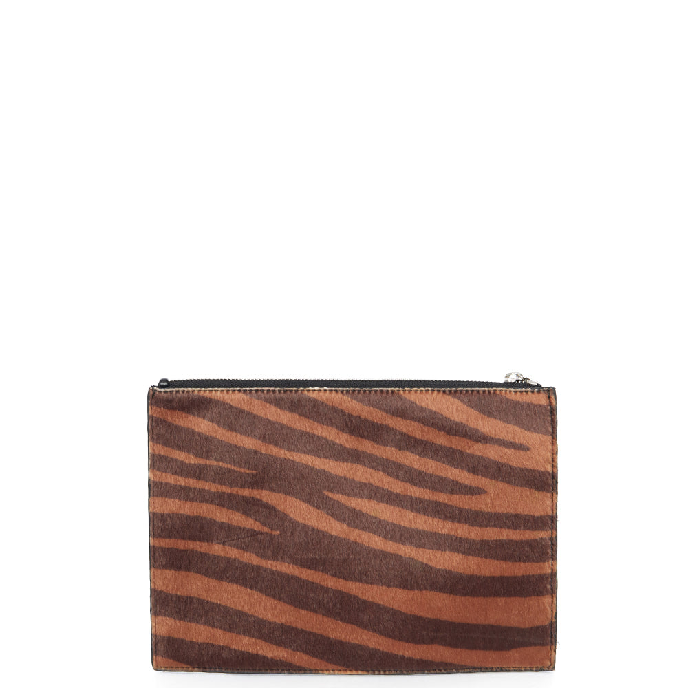 Stella McCartney Clutch Zip Pouch in Print, Fabric — Top View