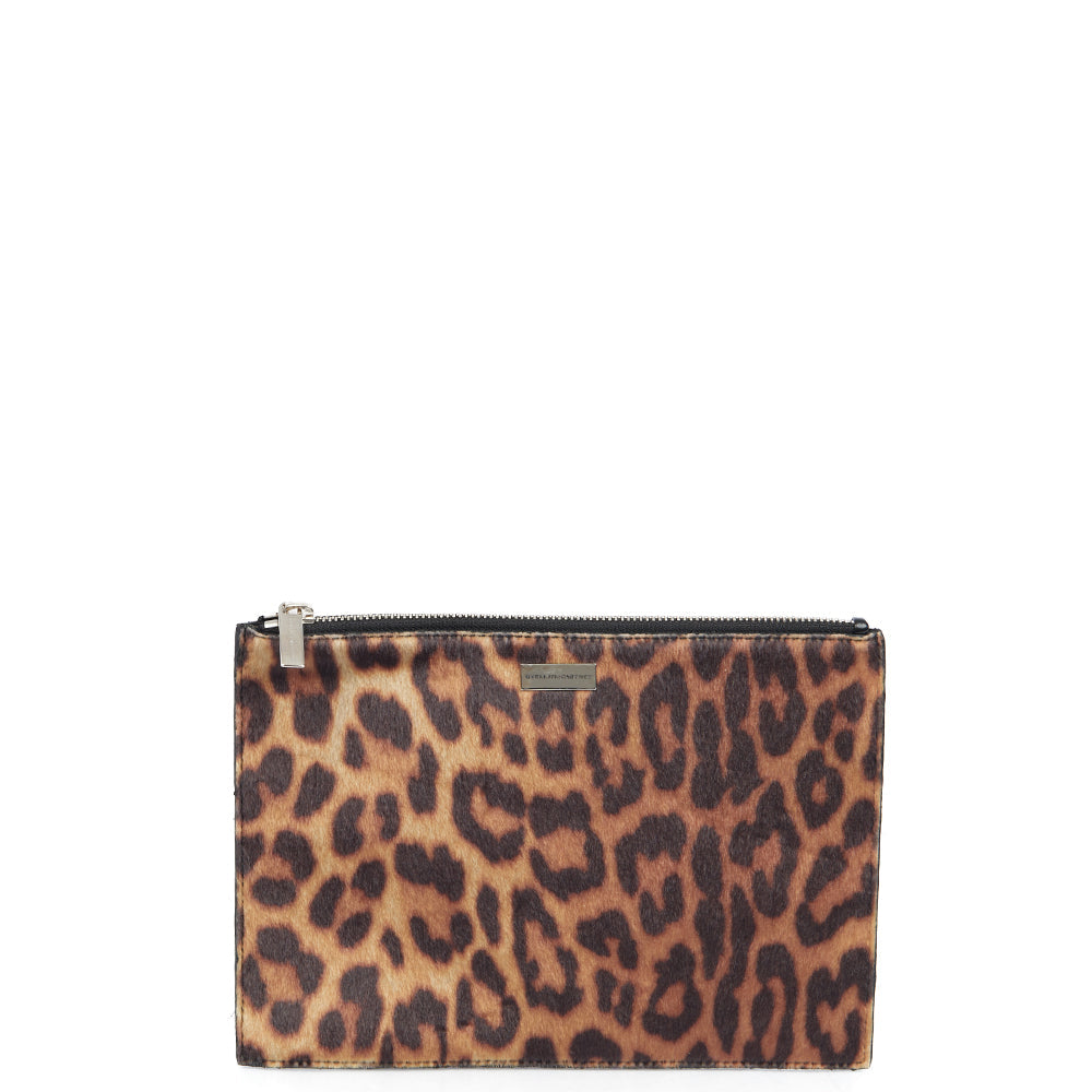 Stella McCartney Clutch Zip Pouch in Print, Fabric — Front View