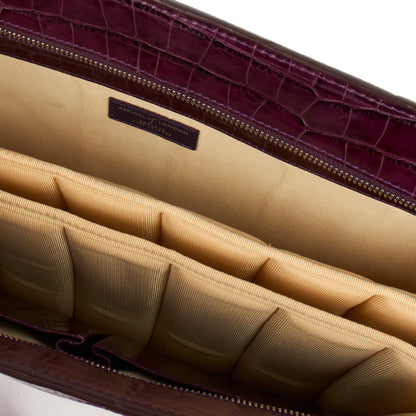 Aspinal of London Tote Tote in Purple, Exotic Effect Leather — Alternate View 14