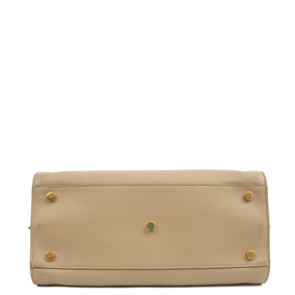 Saint Laurent Top Handle Sac de Jour in Grey, Leather — Top View