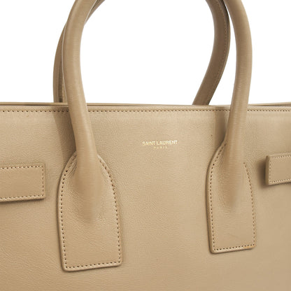 Saint Laurent Top Handle Sac de Jour in Grey, Leather — Lifestyle View