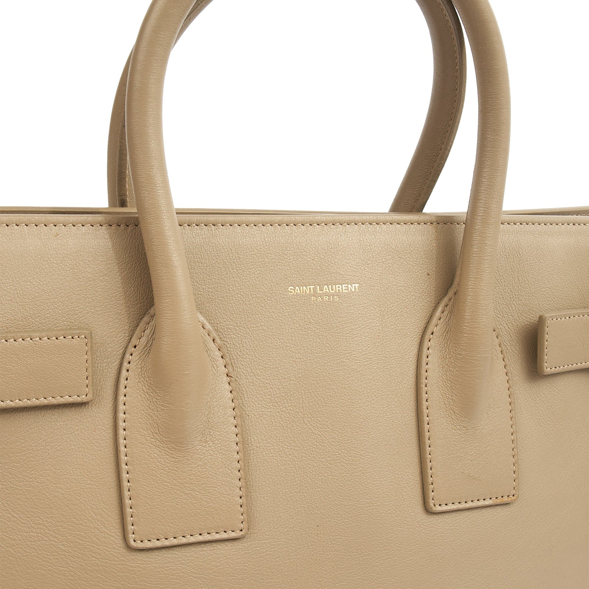 Saint Laurent Top Handle Sac de Jour in Grey, Leather — Alternate View 12