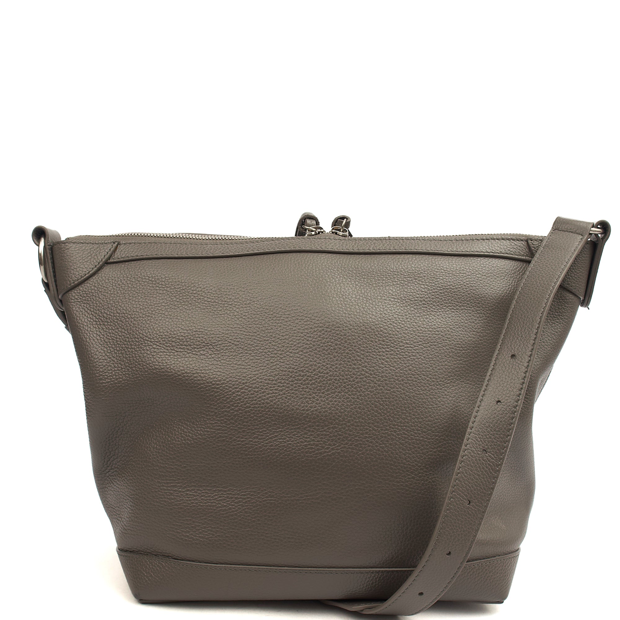 Balenciaga Cross Body Classic Day Hobo in Grey, Veau (Calfskin) — Back View