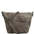 Balenciaga Cross Body Classic Day Hobo in Grey, Veau (Calfskin) — Front View