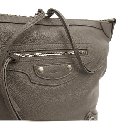 Balenciaga Cross Body Classic Day Hobo in Grey, Veau (Calfskin) — Lifestyle View