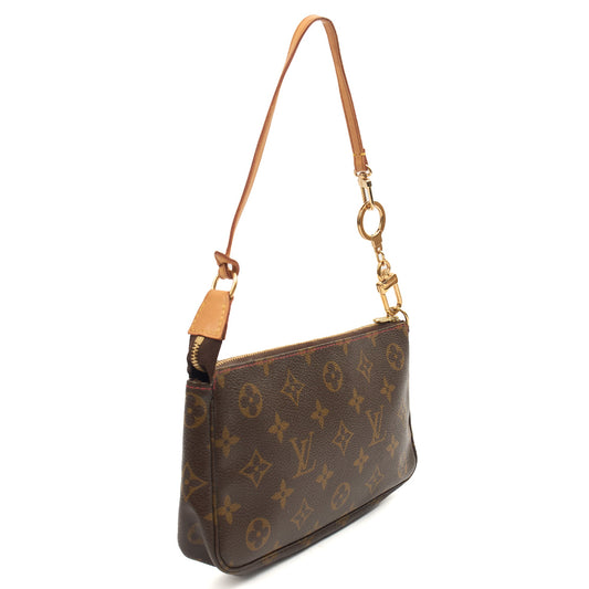 Louis Vuitton Shoulder Bag Pochette Accessoires in Monogram, Canvas — Side View