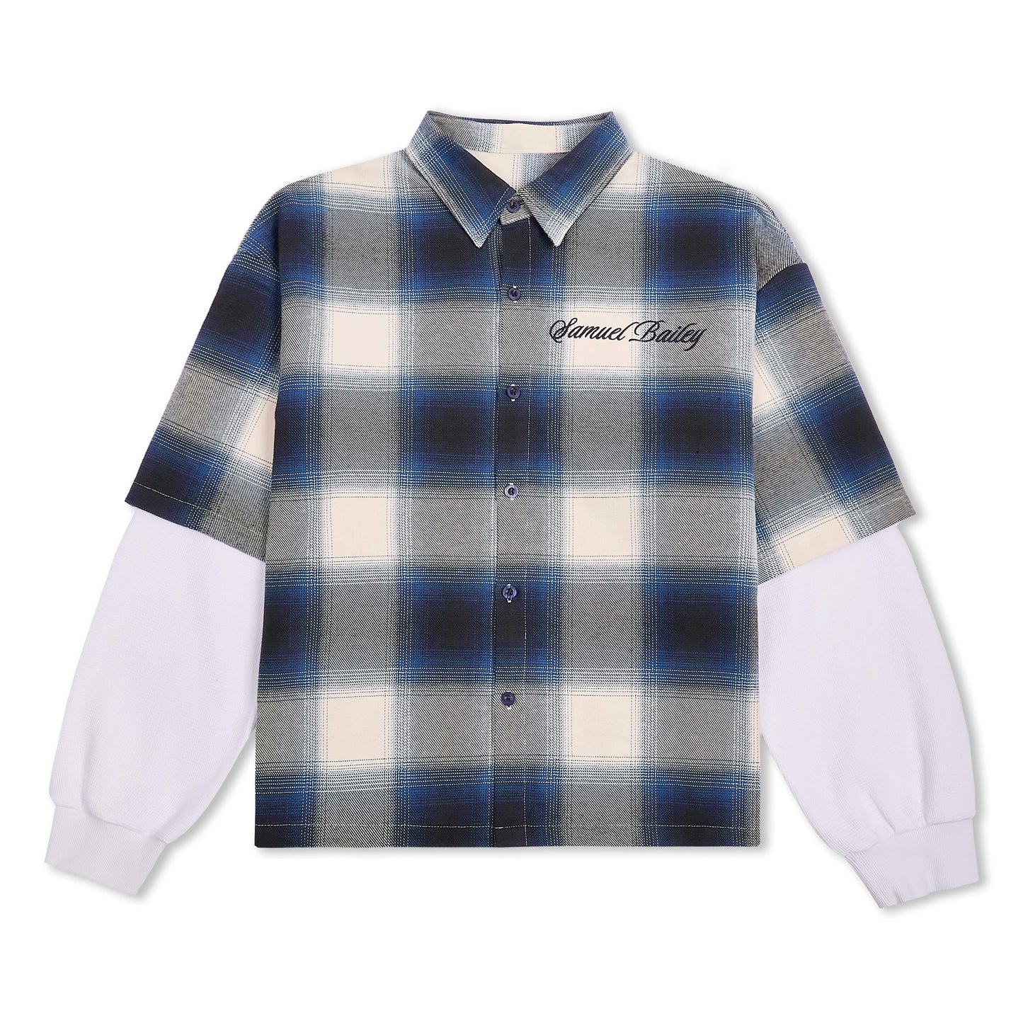 Samuel Bailey Signature Check Shirt — S — Front View