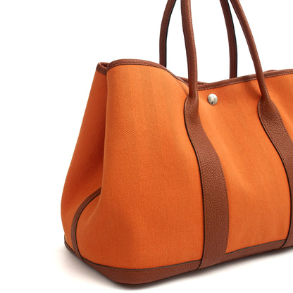 Hermes Garden Tote 30 in Classic Orange, Canvas — Alternate View 21