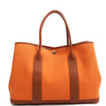 Hermes Garden Tote 30 in Classic Orange, Canvas — Front View