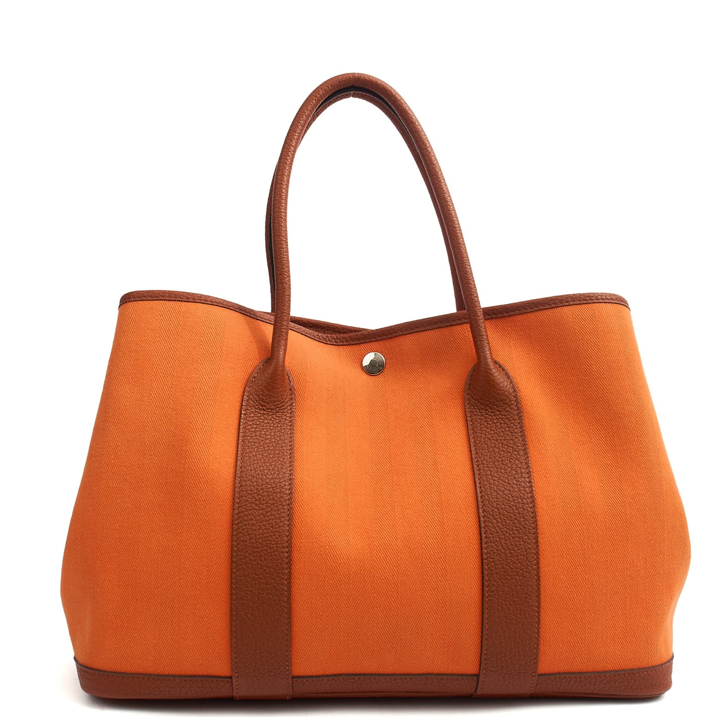 Hermes Garden Tote 30 in Classic Orange, Canvas — Alternate View 11