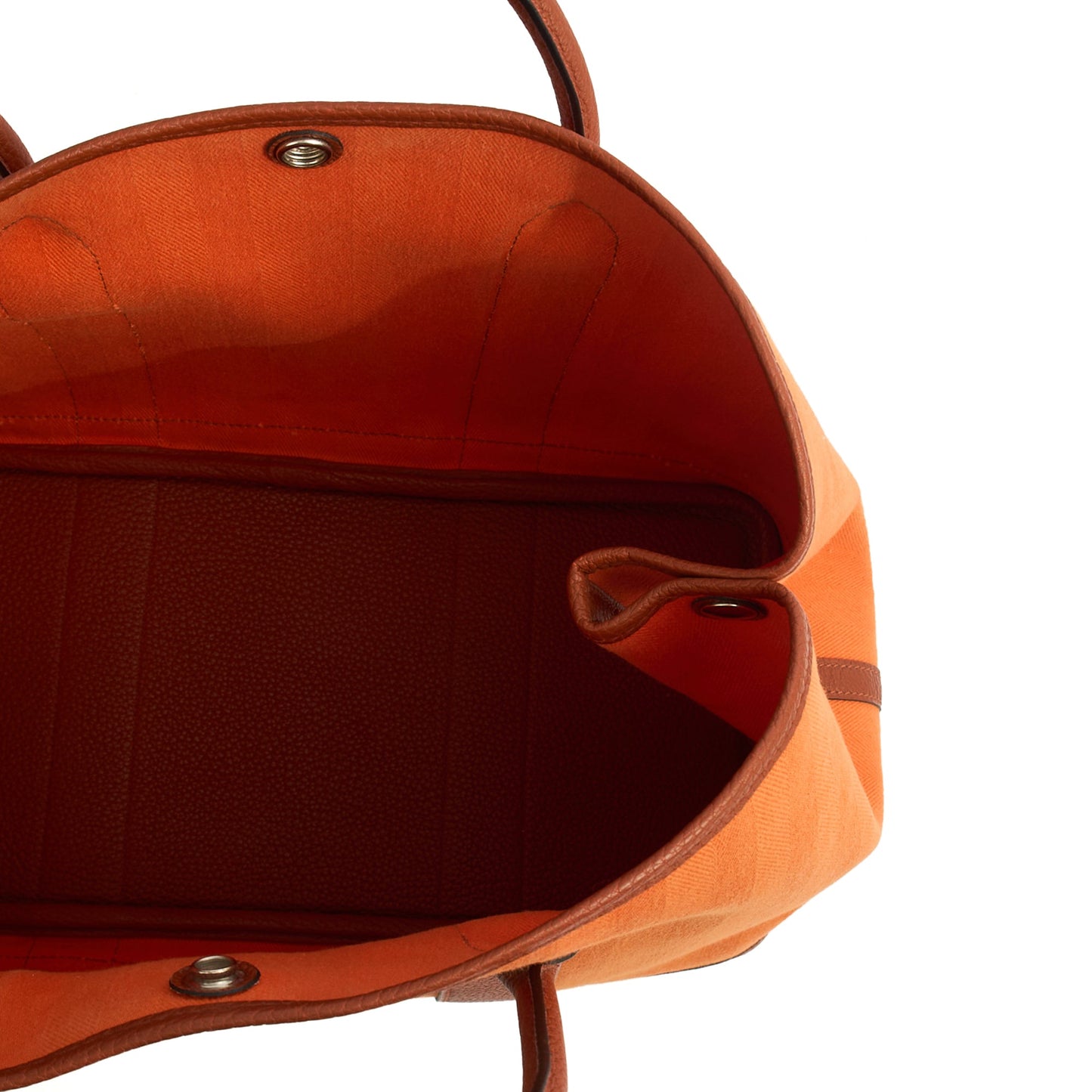 Hermes Garden Tote 30 in Classic Orange, Canvas — Alternate View 16
