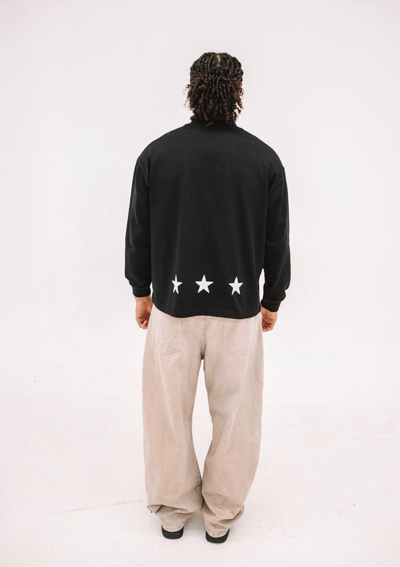 Cardair CD Star Long Sleeve T Shirt - Black — S — Top View