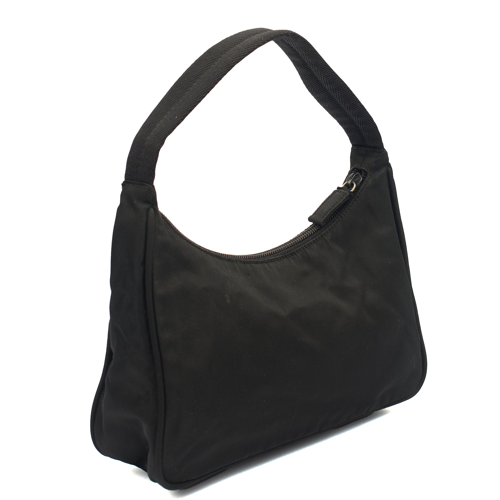 Prada Mini Bag Re-edition 2000 Nylon Mini Bag in Black, Nylon — Side View