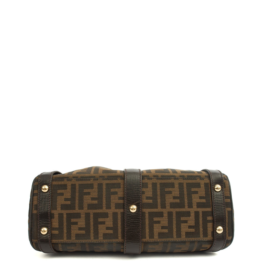 Fendi Top Handle Zucca Top Handle in Zucca FF, Canvas — Lifestyle View