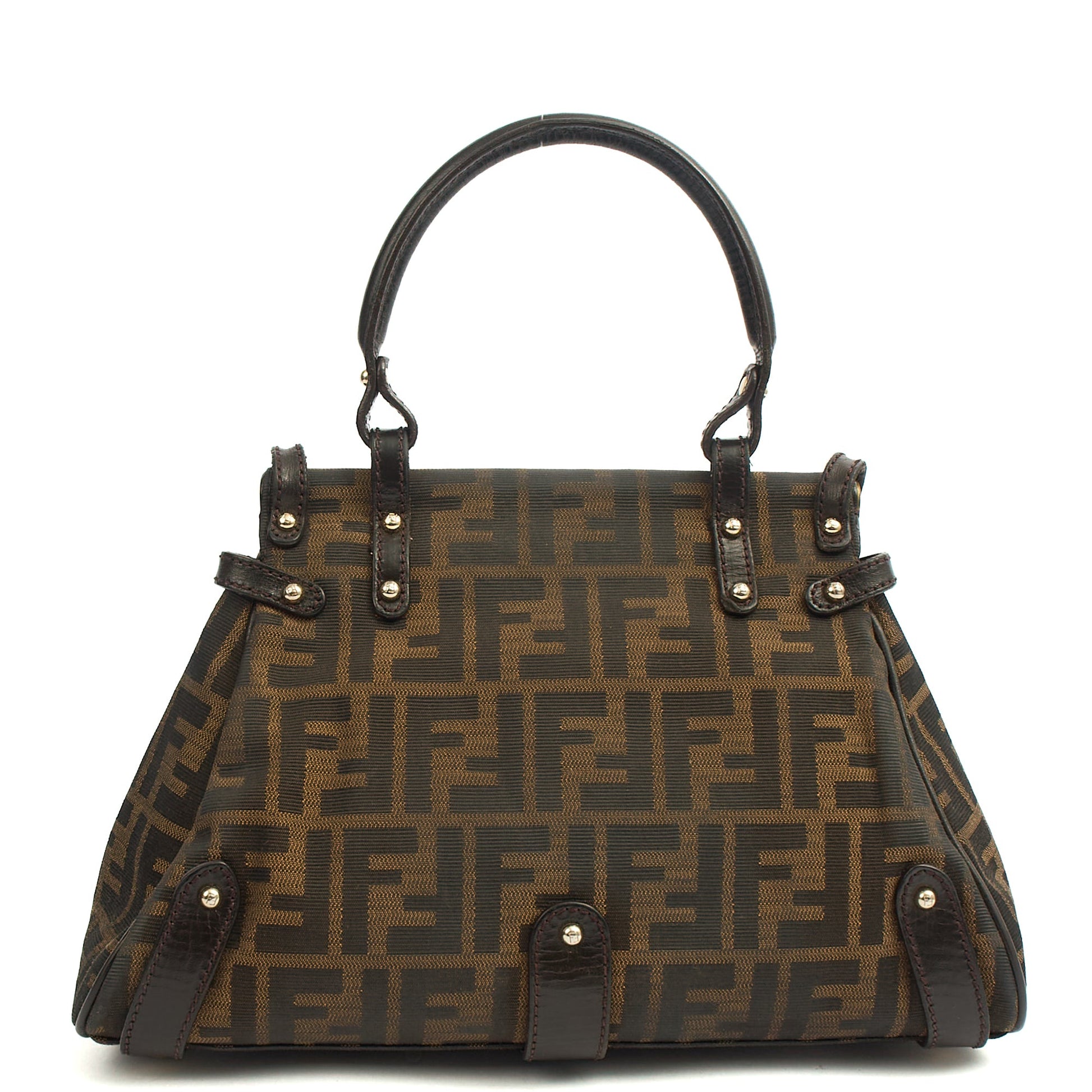 Fendi Top Handle Zucca Top Handle in Zucca FF, Canvas — Detail View