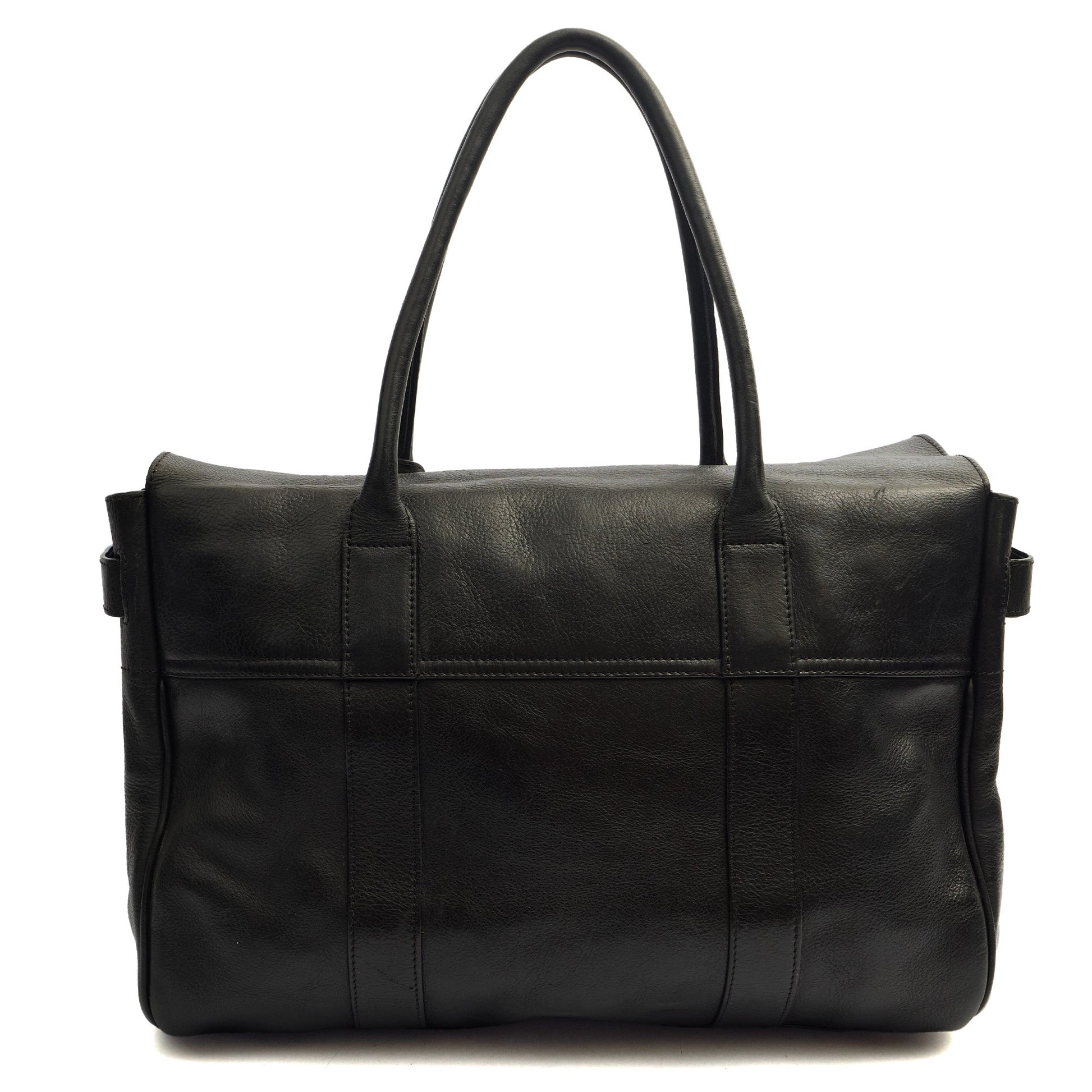 Mulberry Tote Bayswater Heritage in Black, Leather — Back View