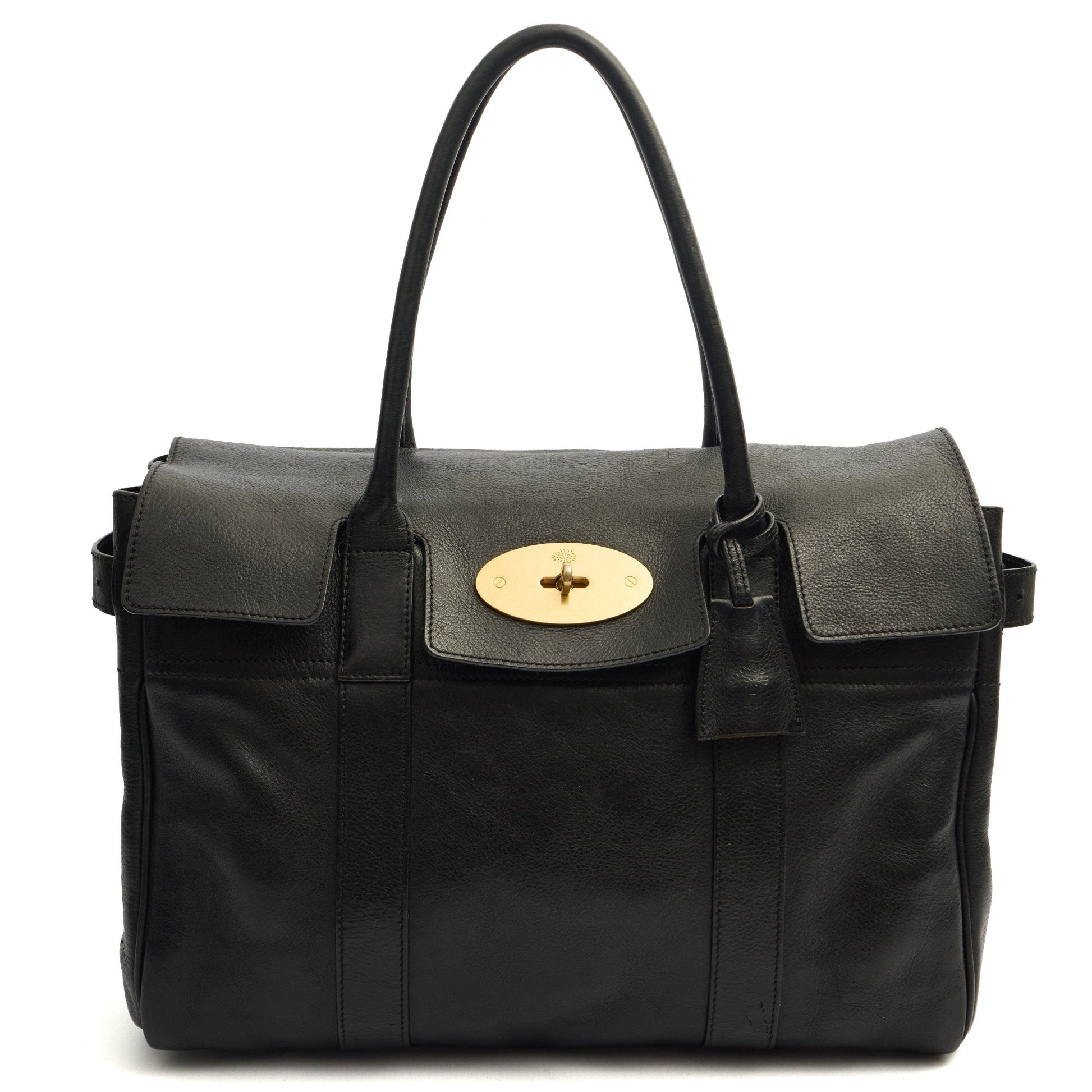 Mulberry Tote Bayswater Heritage in Black, Leather — Front View