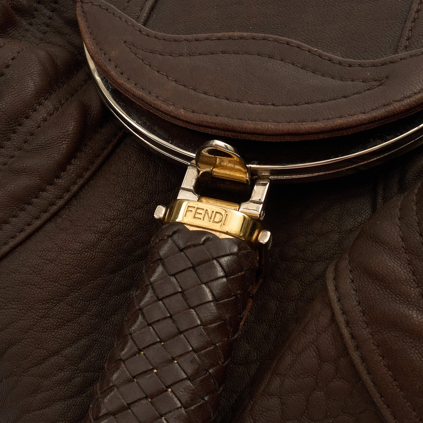 Fendi Shoulder Bag Spy Bag in Brown, Leather — Alternate View 7