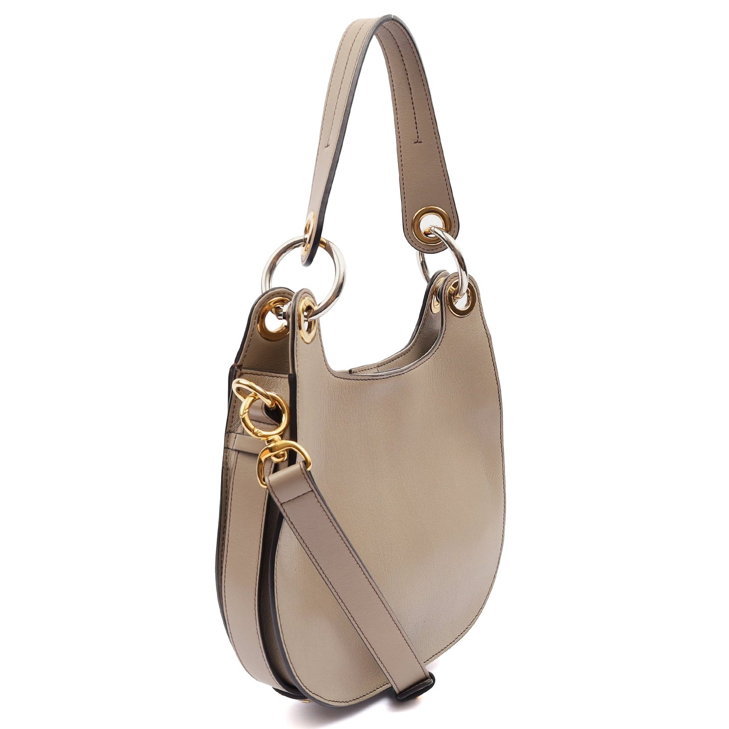 Chloe Shoulder Bag Tess - Medium in Motty Grey, Leather — Alternate View 8