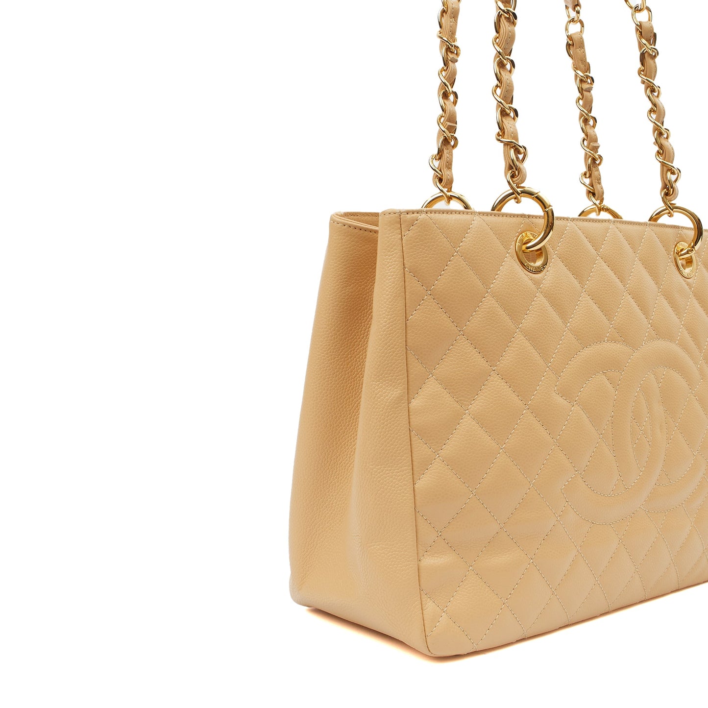Chanel Tote Grand Shopping Tote in Neutral, Leather — Alternate View 7