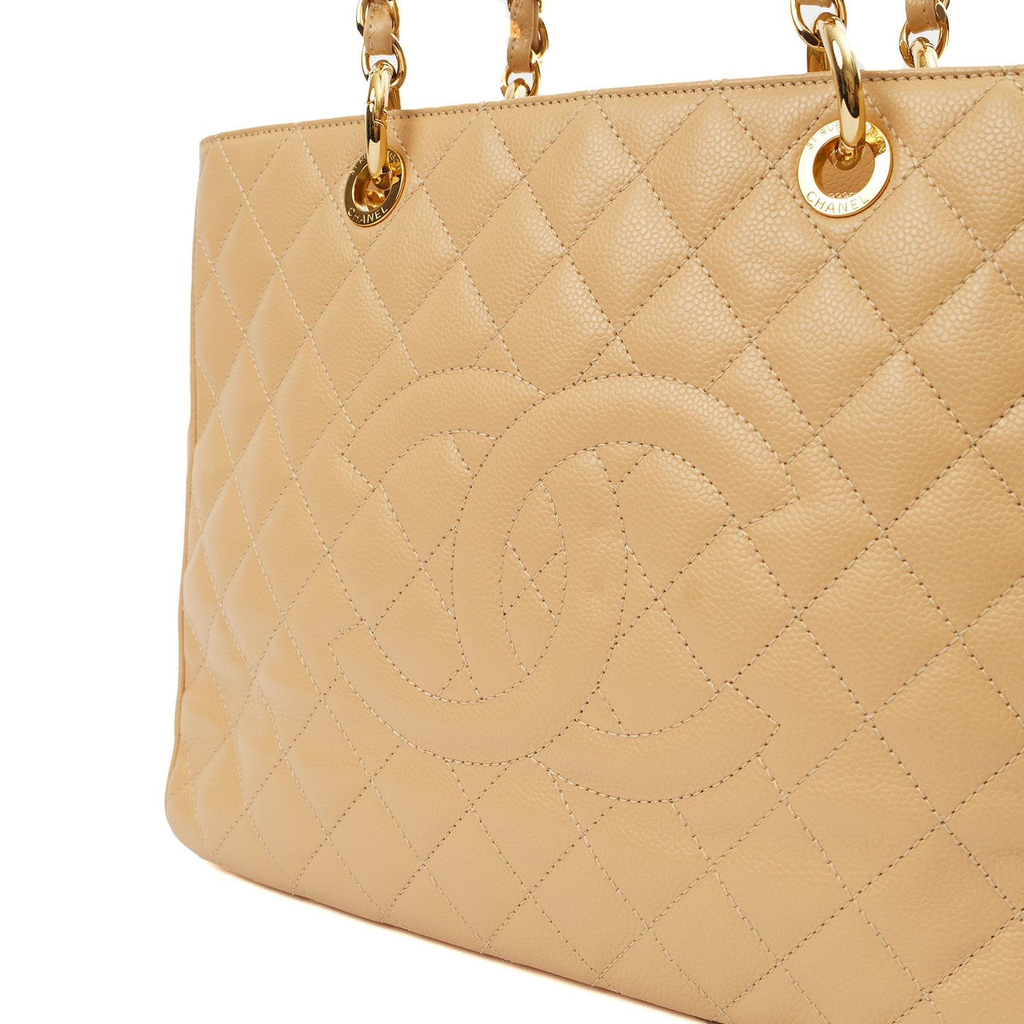 Chanel Tote Grand Shopping Tote in Neutral, Leather — Lifestyle View