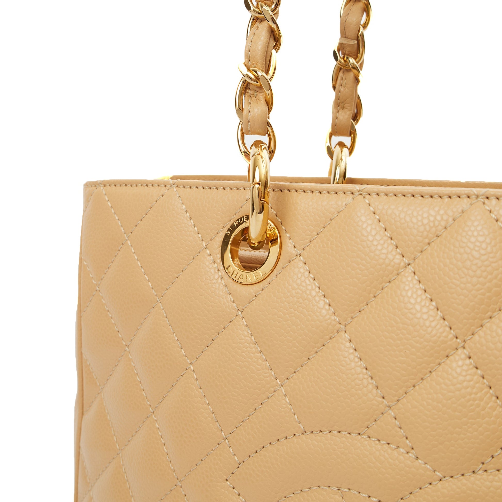 Chanel Tote Grand Shopping Tote in Neutral, Leather — Alternate View 8