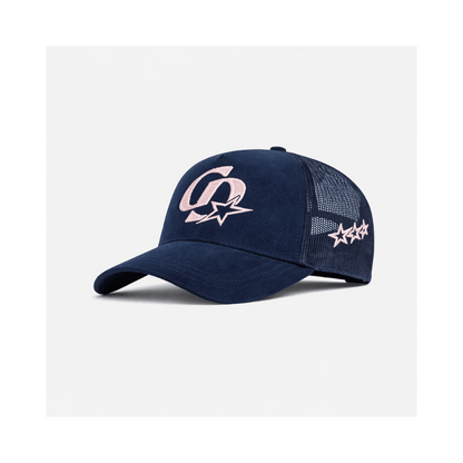 Cardair CD Star Suede Trucker - Navy/Pink — One Size — Front View