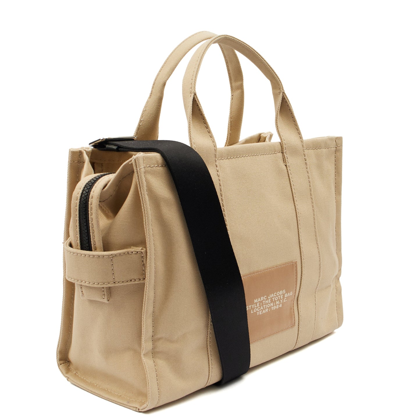 Marc Jacobs Tote The Tote Bag in Neutral, Fabric — Side View