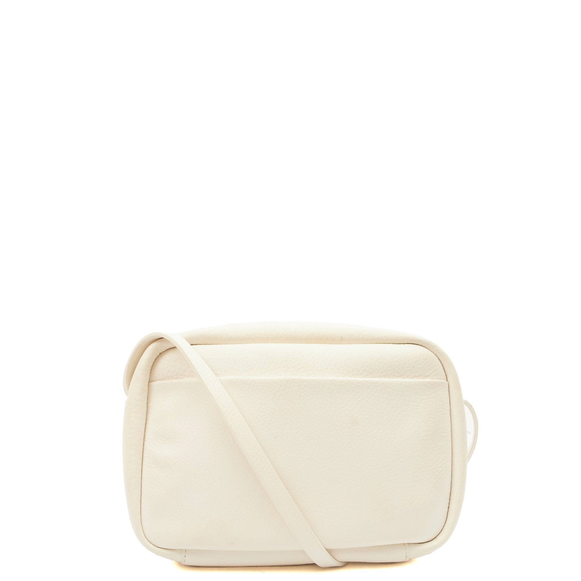 Balenciaga Cross Body Everyday Camera Bag - XS in White, Leather — Back View