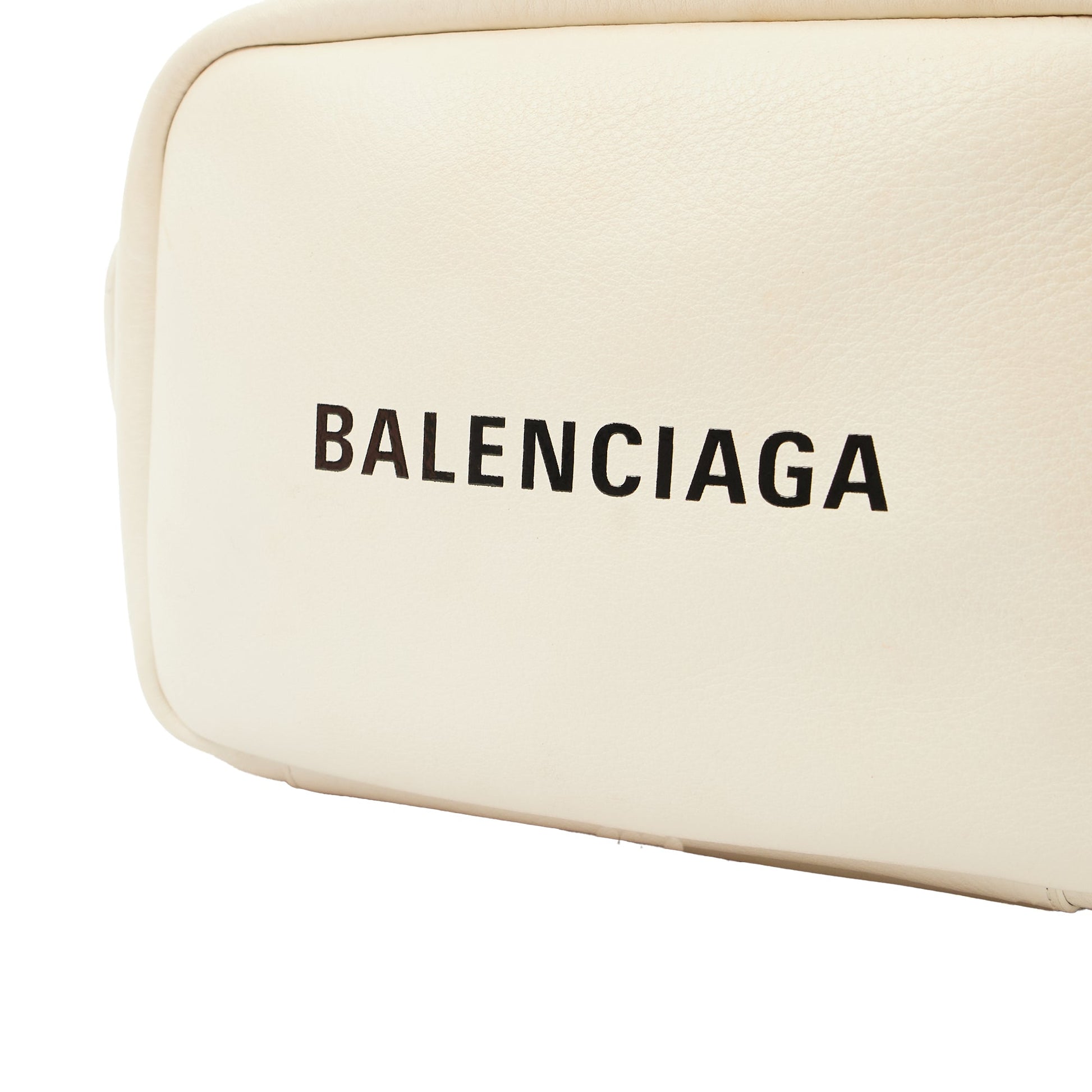 Balenciaga Cross Body Everyday Camera Bag - XS in White, Leather — Lifestyle View