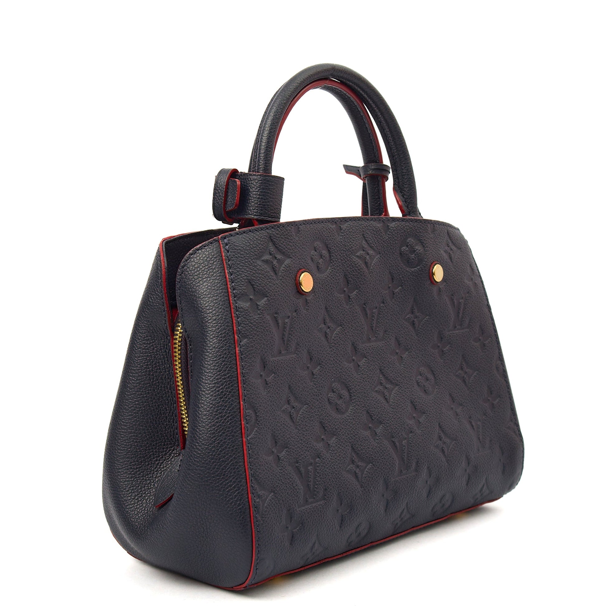 Louis Vuitton Cross Body Montaigne BB in Blue, Empreinte Leather — Alternate View 11