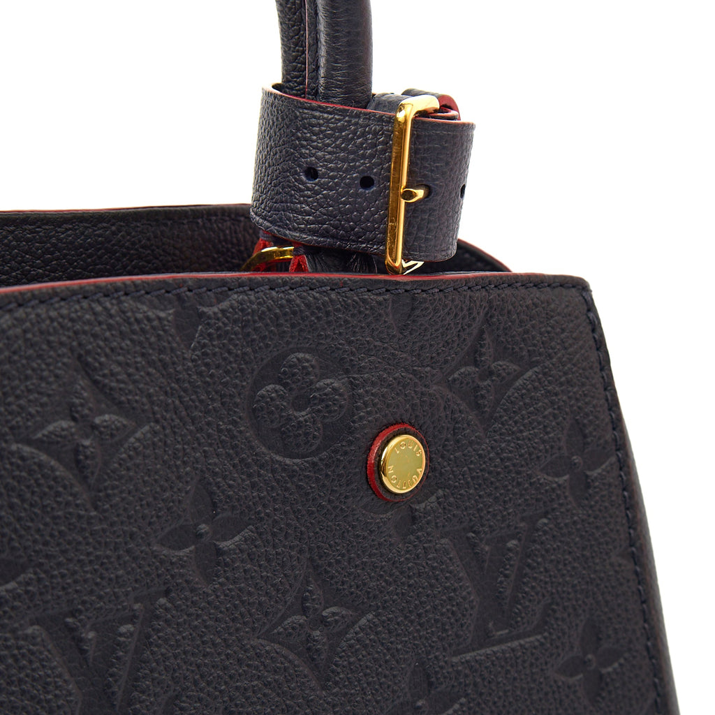 Louis Vuitton Cross Body Montaigne BB in Blue, Empreinte Leather — Alternate View 14