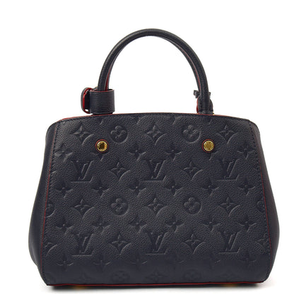 Louis Vuitton Cross Body Montaigne BB in Blue, Empreinte Leather — Alternate View 12