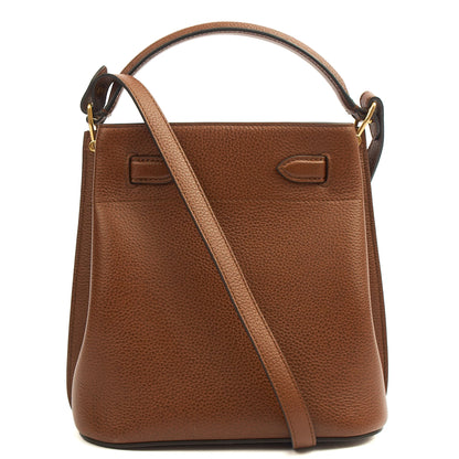 Mulberry Bucket Bag Islington in Oak, Leather — Top View