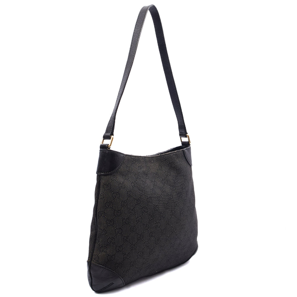 Gucci Shoulder Bag Shoulder Bag in Black, Fabric — Back View