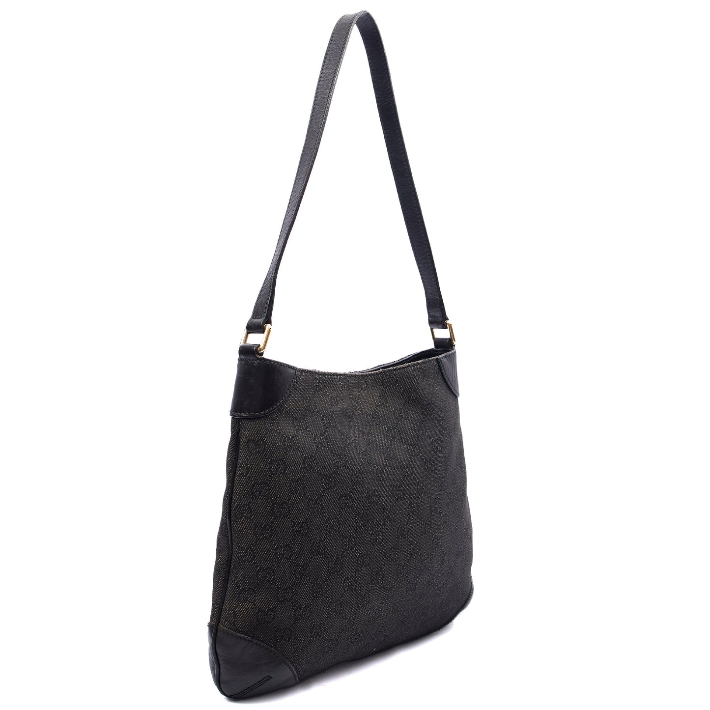 Gucci Shoulder Bag Shoulder Bag in Black, Fabric — Back View