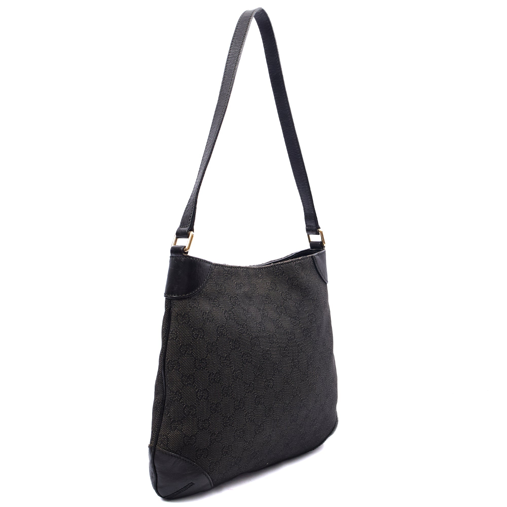 Gucci Shoulder Bag Shoulder Bag in Black, Fabric — Back View