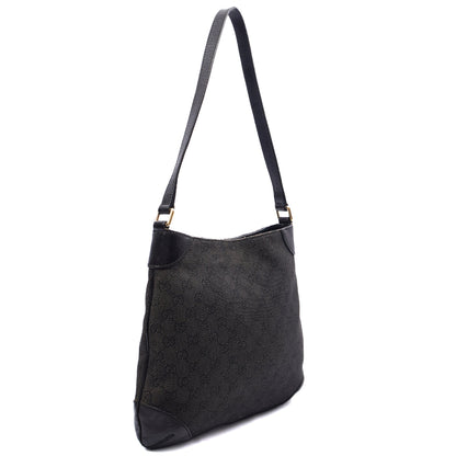 Gucci Shoulder Bag Shoulder Bag in Black, Fabric — Back View