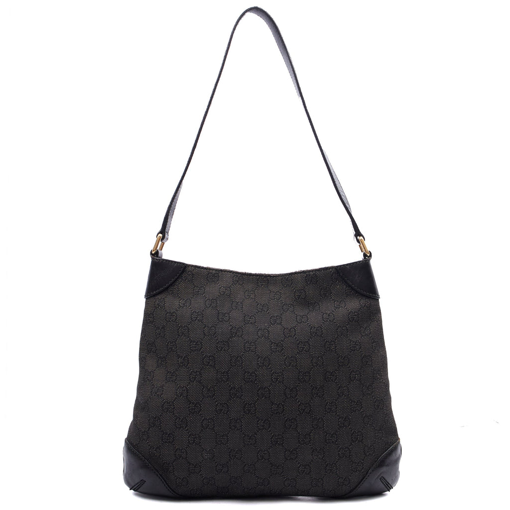 Gucci Shoulder Bag Shoulder Bag in Black, Fabric — Front View