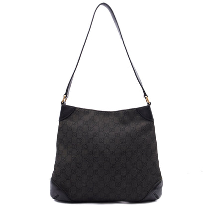 Gucci Shoulder Bag Shoulder Bag in Black, Fabric — Front View