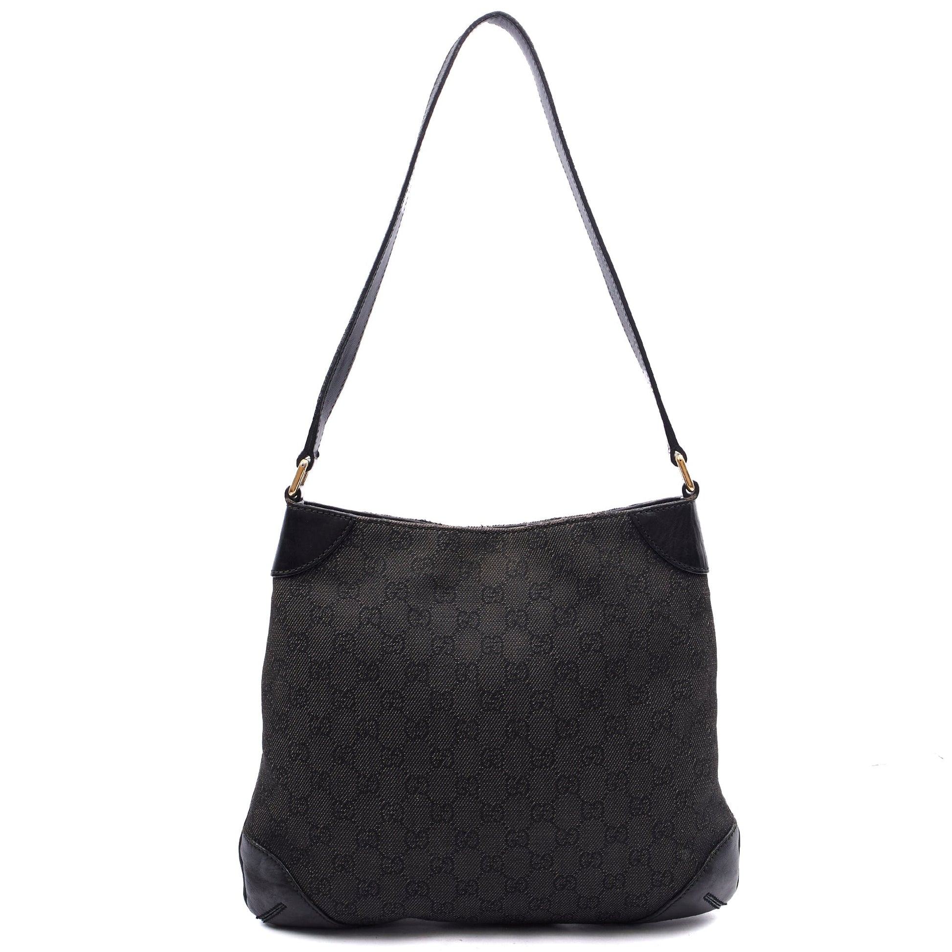Gucci Shoulder Bag Shoulder Bag in Black, Fabric — Top View