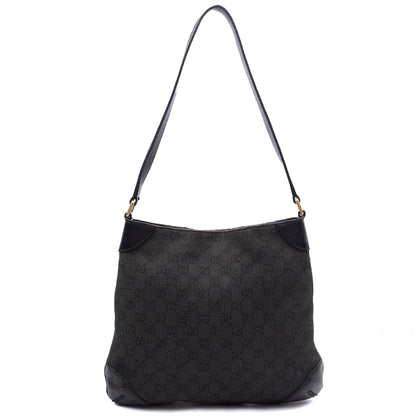 Gucci Shoulder Bag Shoulder Bag in Black, Fabric — Top View