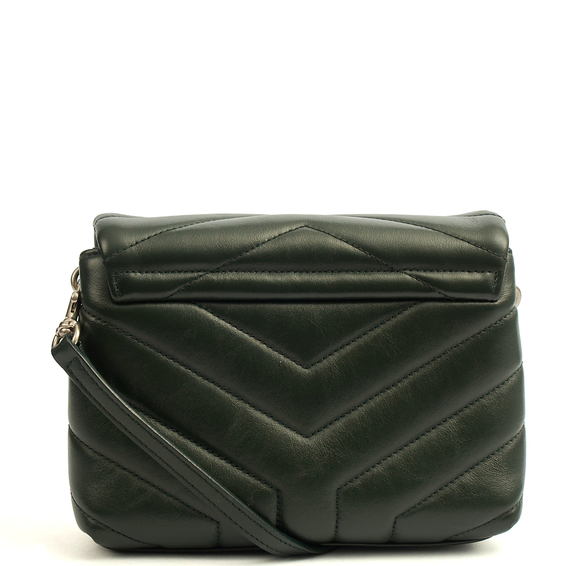 Saint Laurent Cross Body LouLou - Toy in Dark Green, Calfskin Leather — Alternate View 10