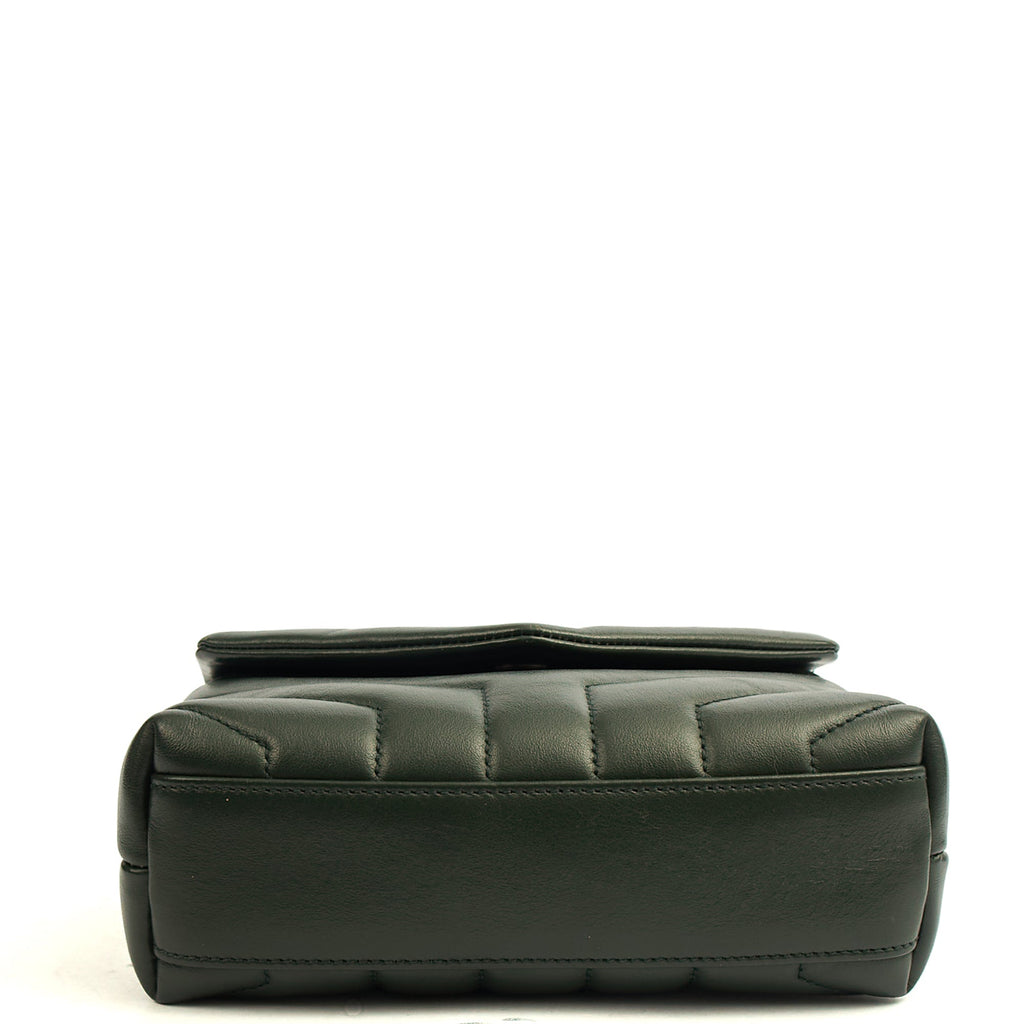 Saint Laurent Cross Body LouLou - Toy in Dark Green, Calfskin Leather — Alternate View 11