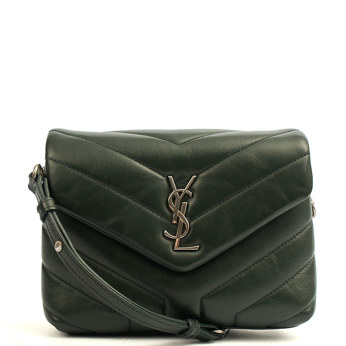 Saint Laurent Cross Body LouLou - Toy in Dark Green, Calfskin Leather — Alternate View 7