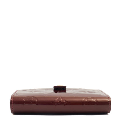 Louis Vuitton Wallet French Purse Wallet in Red, Vernis — Detail View