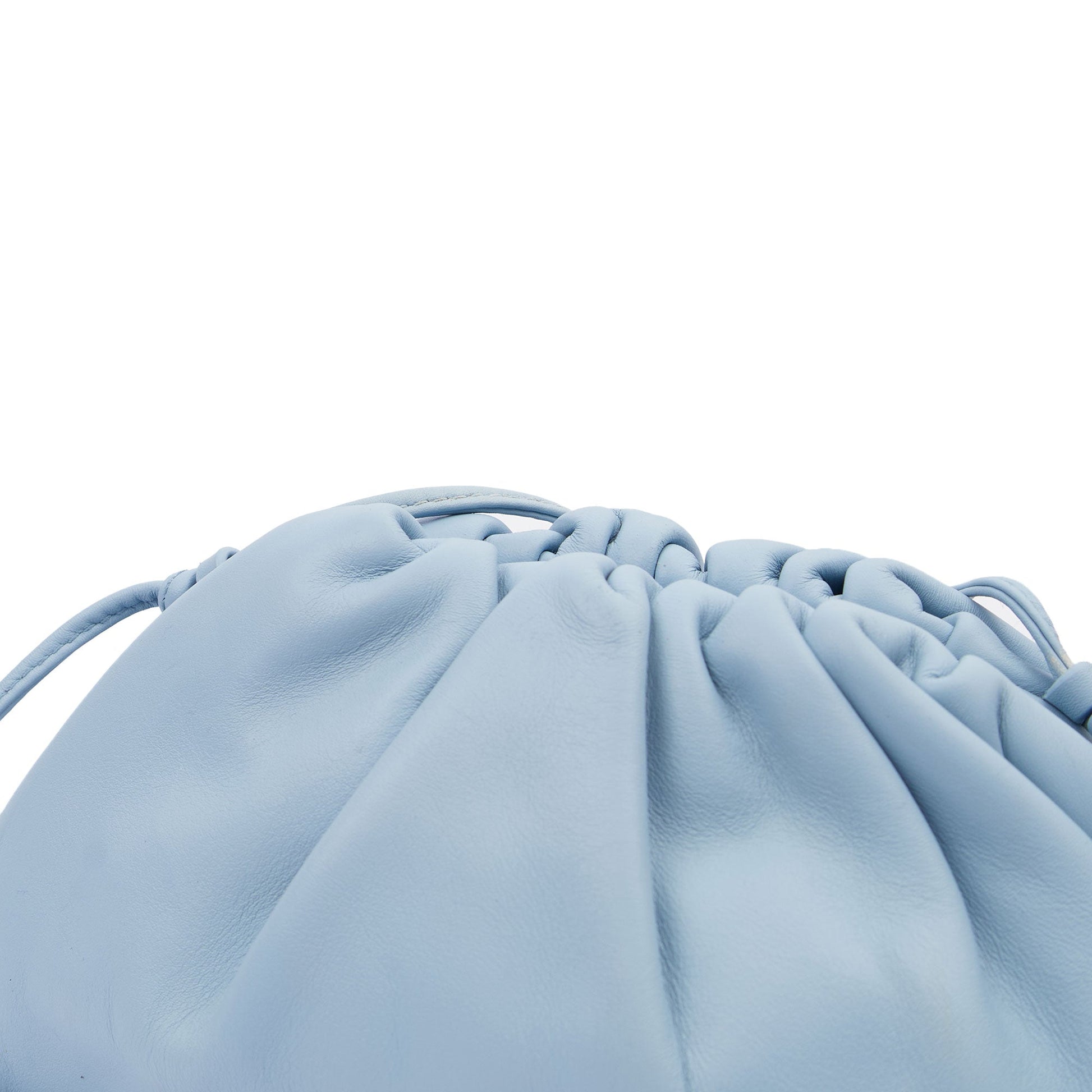 Bottega Veneta Cross Body The Pouch - Mini in Blue, Leather — Lifestyle View